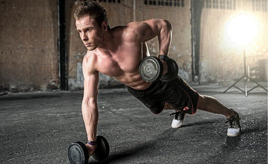 A person training in the gym